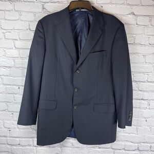 Hickey‎ Freeman Sport Coat Blazer Men's 39R Black Worsted Wool Cashmere 3 Button
